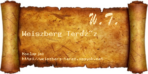Weiszberg Teréz névjegykártya