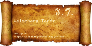 Weiszberg Teréz névjegykártya